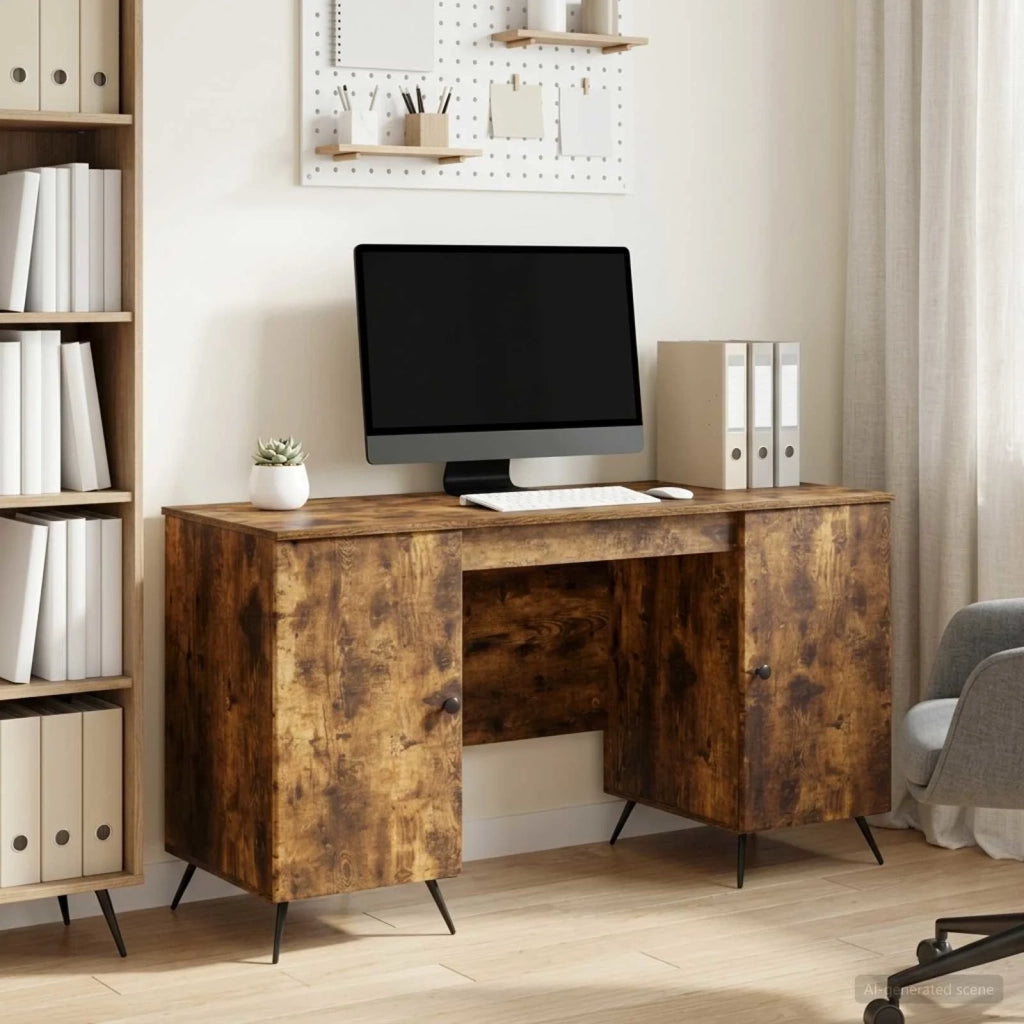 Scrivania Rovere Fumo 142,5 x 50 x 75 cm Legno ingegnerizzato 3414635