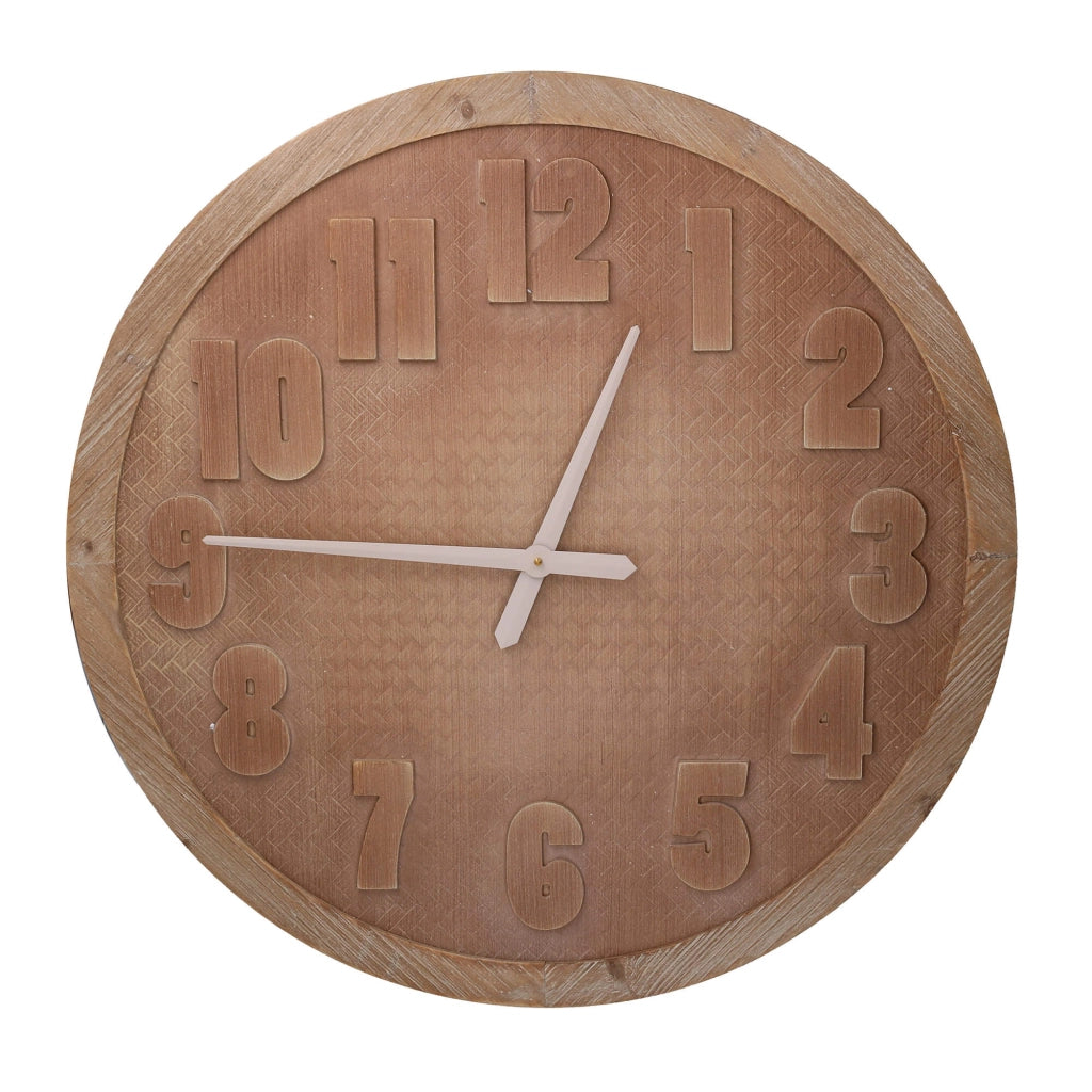 Orologio in legno marrone cm Ø74x3
