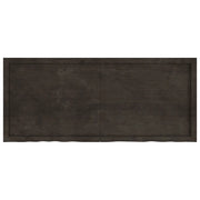Piano Tavolo Marrone 140x60x(2-6) cm Rovere Massello Trattato 3156445