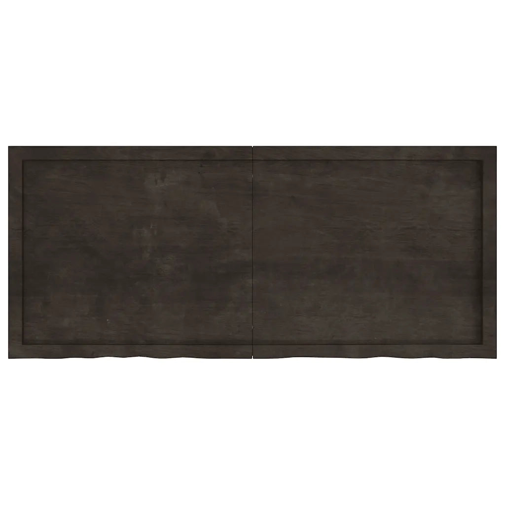 Piano Tavolo Marrone 140x60x(2-6) cm Rovere Massello Trattato 3156445