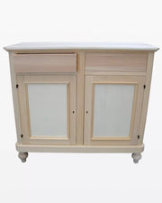 Madia credenza in legno grezza 2 ante l.116 p.49 h.98 (1500) - Mobili 2G