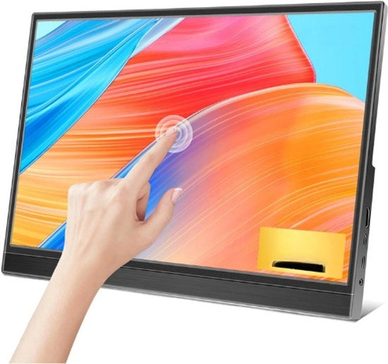 Monitor da Parete 15,6" Touchscreen - FHD (1920x1080) - USB-C & HDMI - IPS - HDR - Supporto Gancio & Altoparlanti