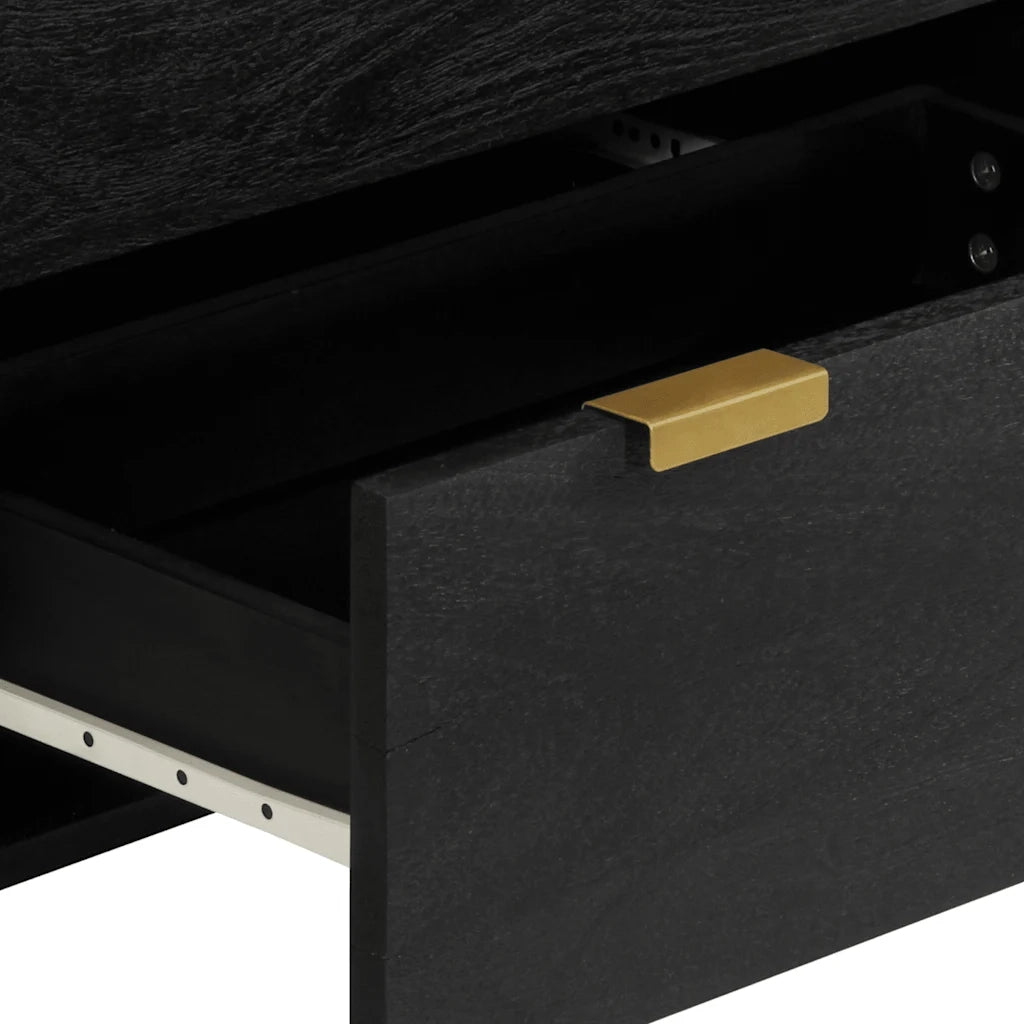 Credenze 3 pz Nere in Legno Multistrato