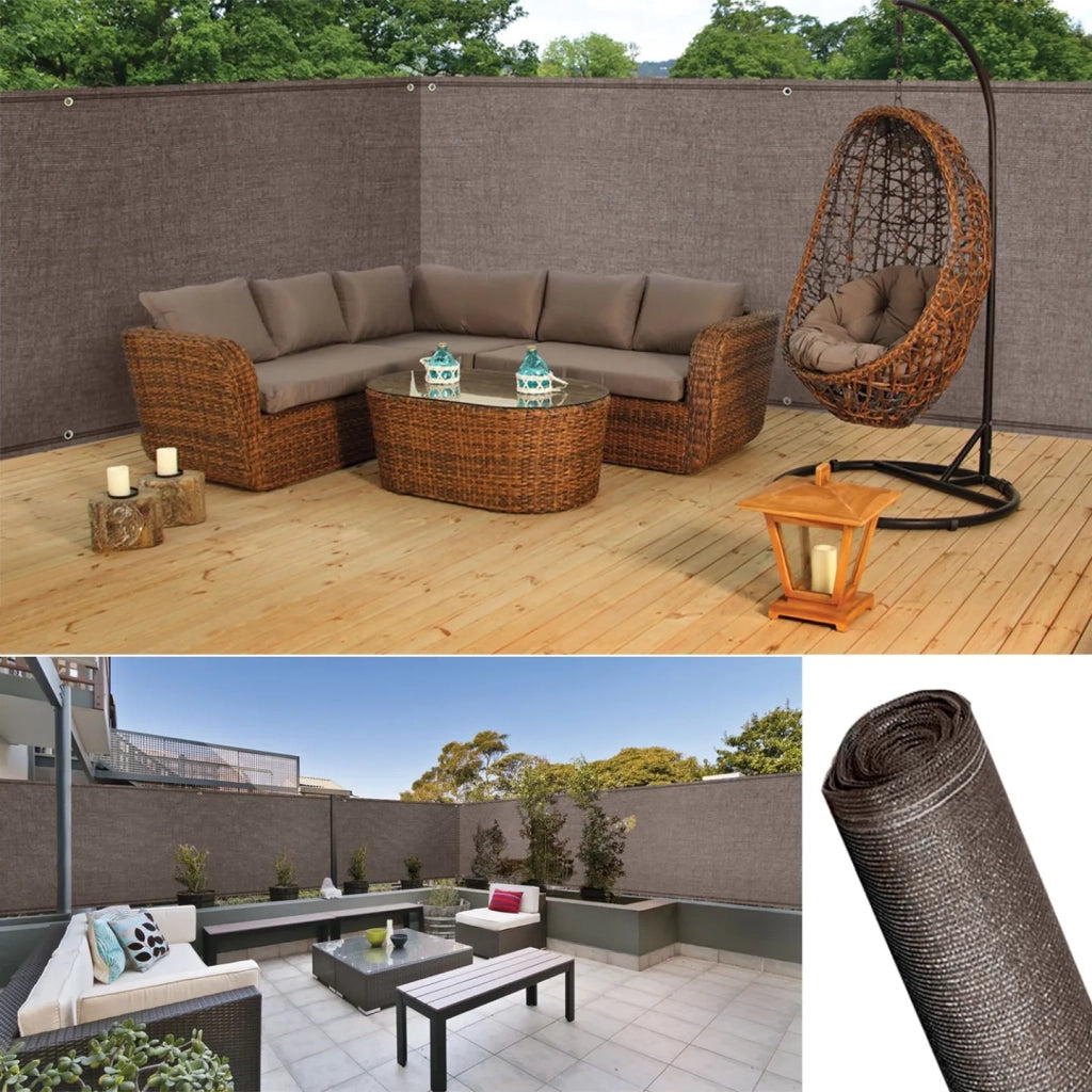 IDMarket - Rete ombreggiante 1,8x10m, telo rotolo per recinzione giardino 220g/m², talpa