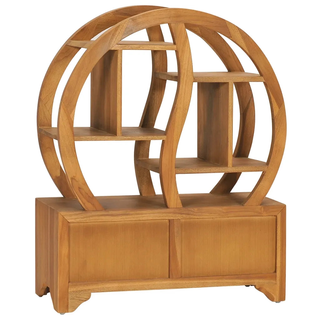 Armadietto con Mensola Yin Yang 68x26x83 cm in Legno di Teak cod mxl 43865