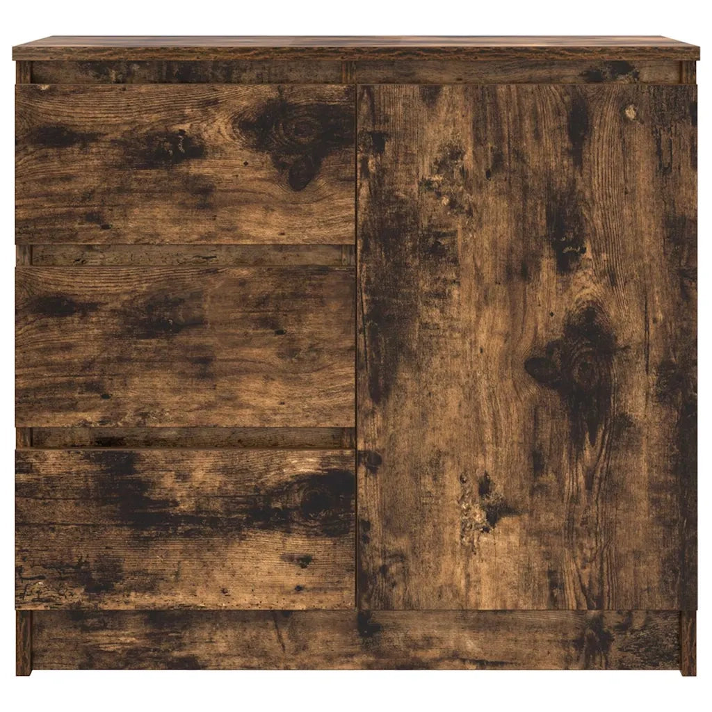 Credenza con Cassetto Rovere Fumo 71x35x65 cm in Truciolato 861575