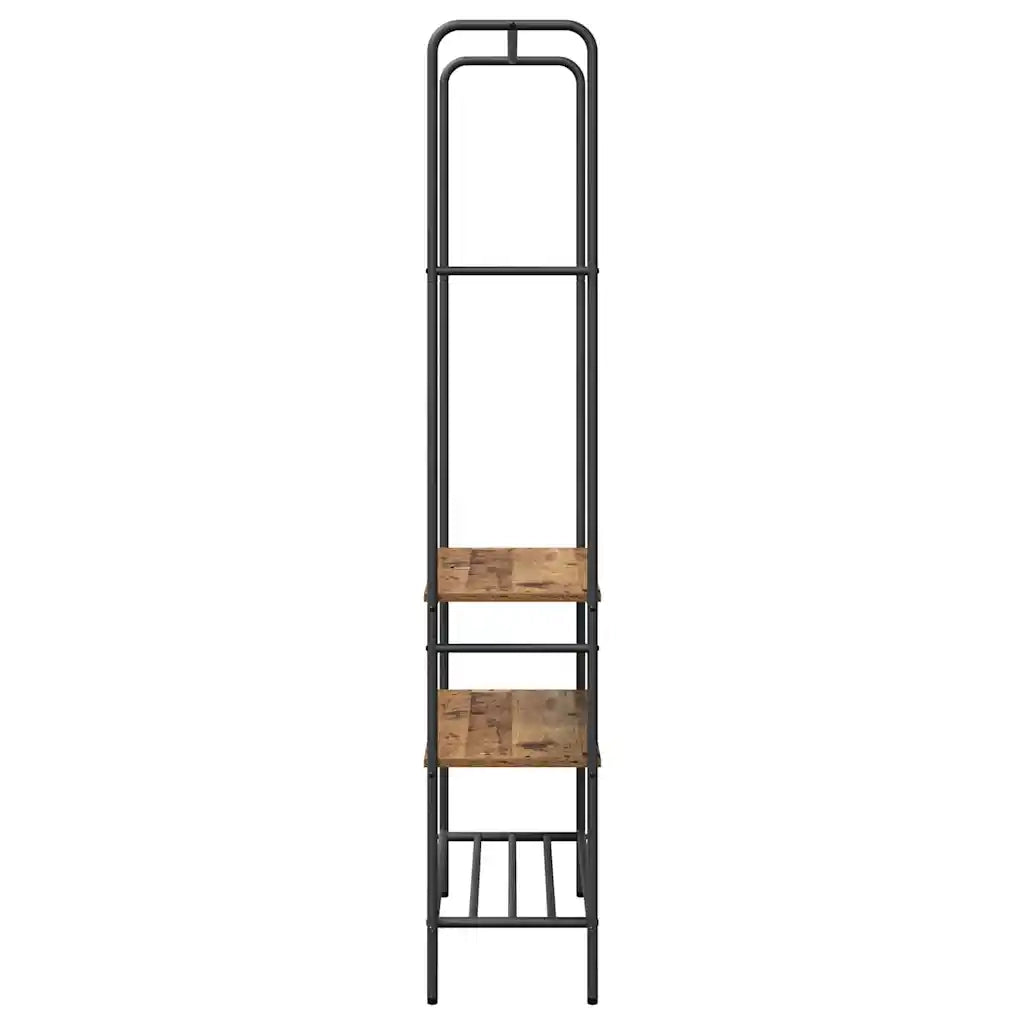 vidaXL Ripiano per vestiti con mensole Legno vecchio 77 x 30 x 171 cm