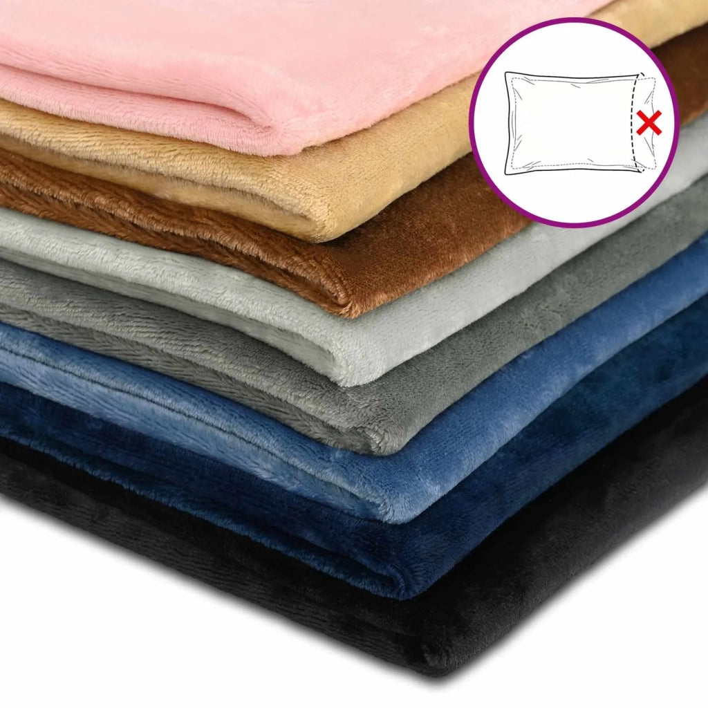 Federa 6 pcs HEERLEN Nero 30 x 50 cm Flanella 907936