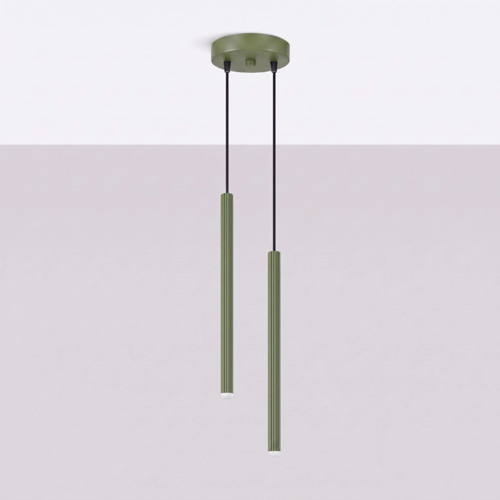 Lampada a sospensione ARCHE 2P verde oliva