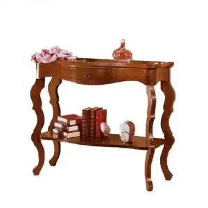 Consolle entratina provenzale in legno massiccio noce scuro arte povera