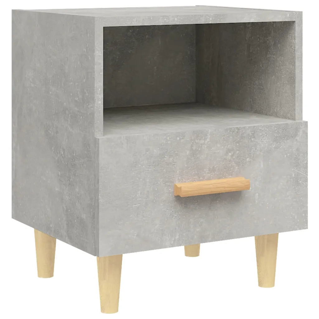 Comodino-Tavolino da notte Grigio Cemento 40x35x47 cm