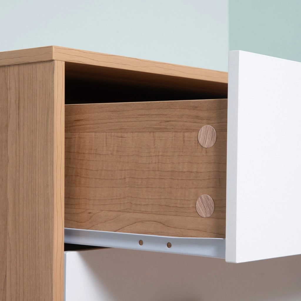 Cassettiera 3 Cassetti in Legno ¨C Zephmum ¨C 80x39x80 cm Bianco Legno