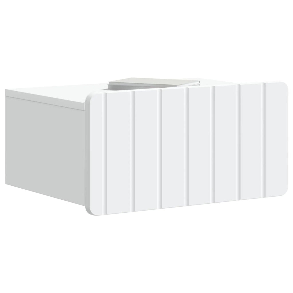 Mobiletto da notte a muro con cassetto Bianco 49 x 34,5 x 24 cm 898275