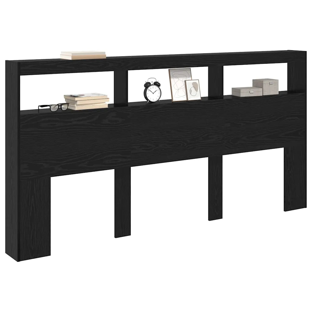 Testiera Rovere Nero 200 x 17 x 102 cm Legno multistrato 886255