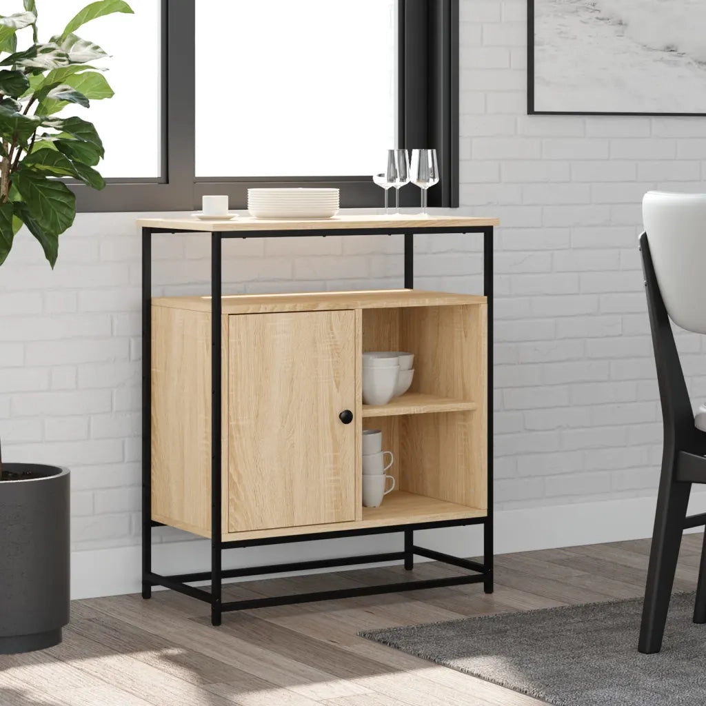 Credenza Rovere Sonoma 69x35x80 cm Legno ingegnerizzato 835545