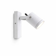 Applique da Parete Esterno GU10 Regolabile Lampada Muro in Alluminio Bianco Satinato IP44 Luce Direzionabile per Interno Esterno per Giardino Balcone Ingresso