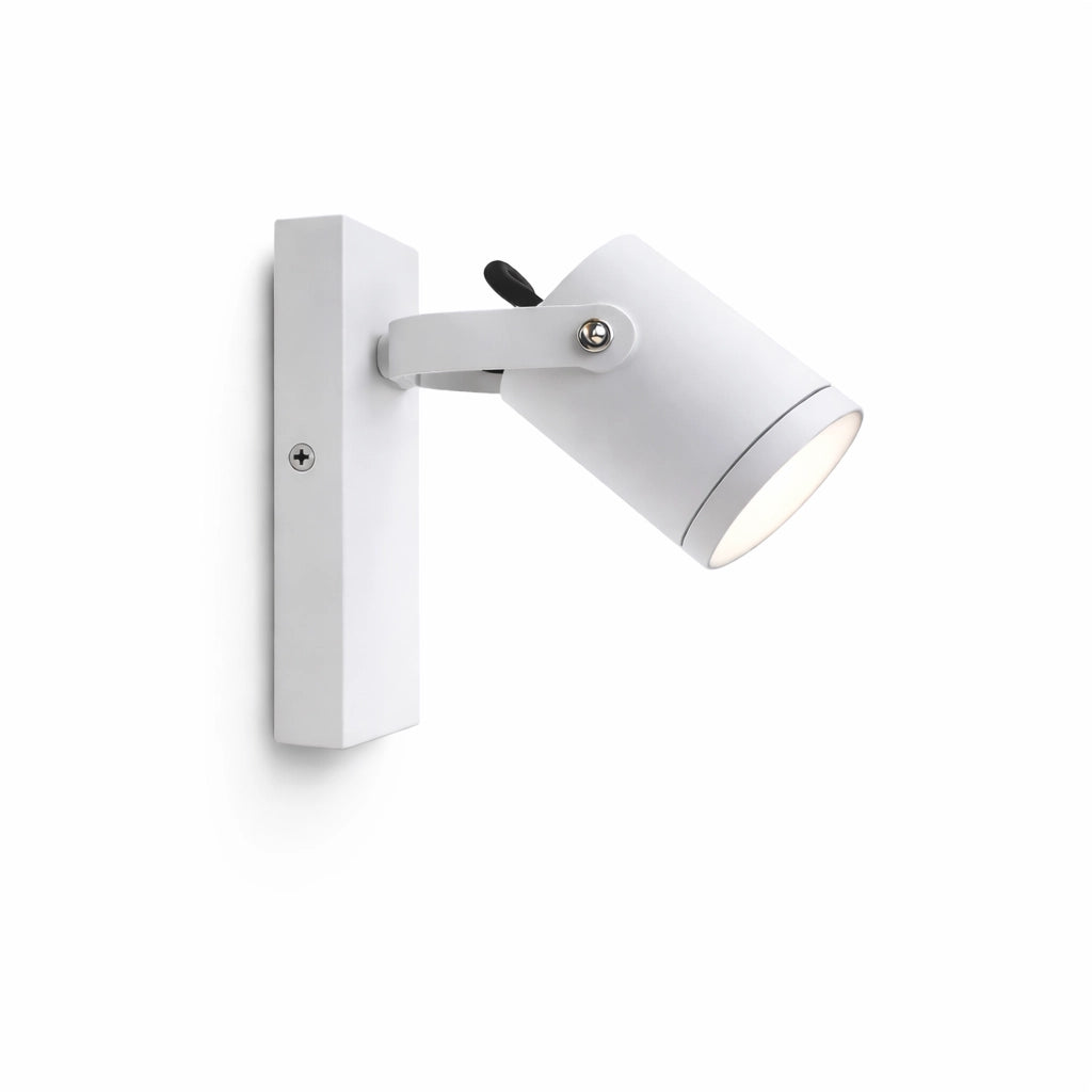Applique da Parete Esterno GU10 Regolabile Lampada Muro in Alluminio Bianco Satinato IP44 Luce Direzionabile per Interno Esterno per Giardino Balcone Ingresso