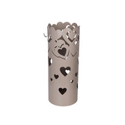 Portaombrelli in Metallo Tondo Cuore Tortora 49 cm