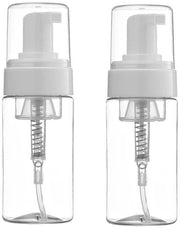 Set di foamer da 100ml - Imballo da 2 pezzi - Riciclabile - Materiale plastico - Ideale per cosmetici - Comodo per uso domestico e da viaggio - Dispensatore di sapone