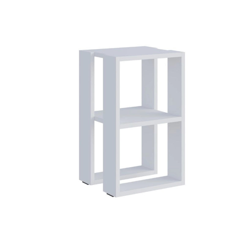 Tavolino comodino Lonie colore bianco