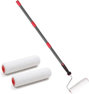 Estensione di pennello per pareti e soffitti da 70 a 210 cm - Set di pennello multifunzionale con pennello e manico in acciaio inossidabile - Grigio.