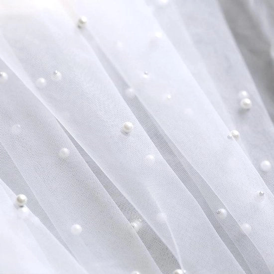 Tulle in Transparenza - 100 cm x 160 cm - Tessuti con Effetto Millefiori - Tulle per Matrimonio - Decorazione per Festa di Compleanno - a Metro