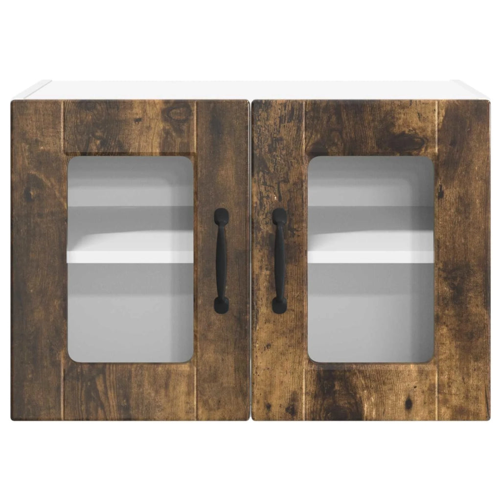 Mobile in vetro da parete PORTO 2 pcs Rovere fumé