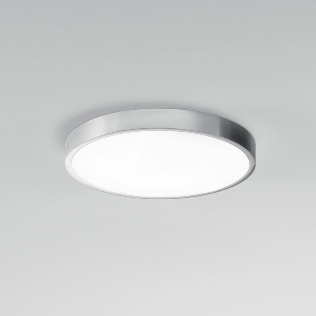 PLAFONIERA LED DOMO CROMO TONDA 24W 2700LM 4000K IP44 24X2,4CM