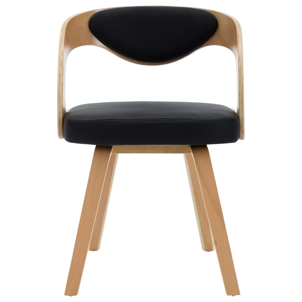 Sedie da Pranzo 6 pz Crema in Legno Piegato e Similpelle 278847