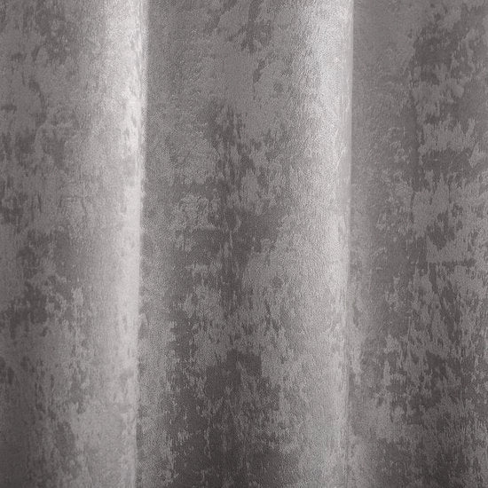 Set di 2 Tende Oscuranti e Isolanti - 100% Poliestere - Maniglione/Tenda/Vetrata - 135x245 cm - Grigio Scuro
