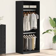 Guardaroba Rovere Nero 80 x 50 x 200 cm Legno multistrato
