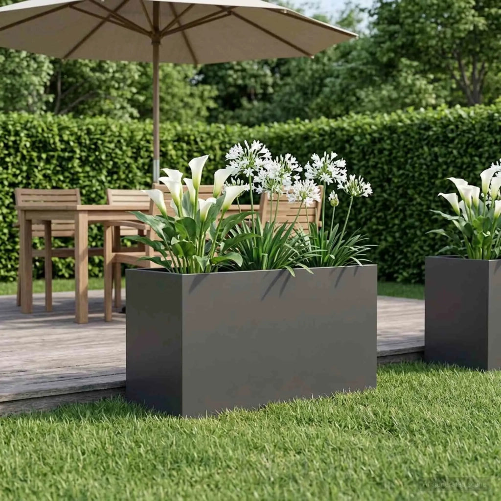 Vaso da giardino Nero 100 x 50 x 50 cm 8005274