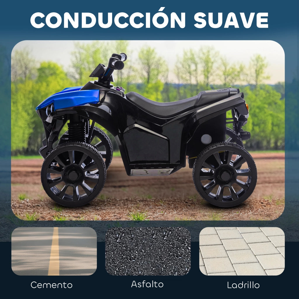 Quad Elettrico per Bambini 6V ¨C zephmum ¨C 70x42x45 cm Blu