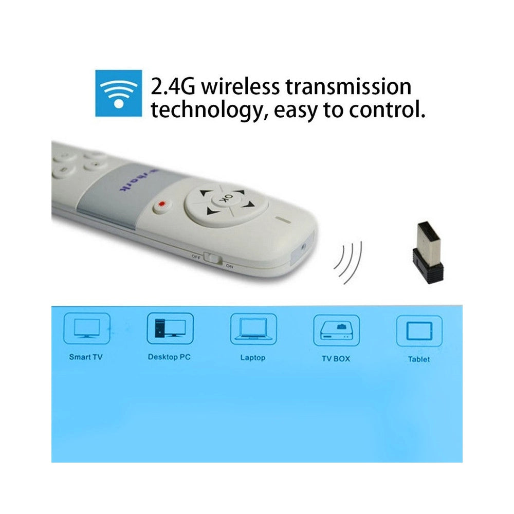 Trade Shop - Puntatore Laser Mouse Tastiera Qwerty Wireless Per Conferenze Presentazioni -