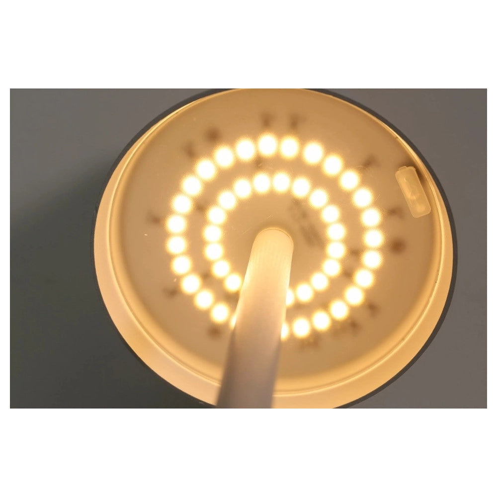 Trade Shop - Lampada Da Tavolo A Led Usb Ricaricabile Nero Per Interno Ed Esterno 3 Colori -