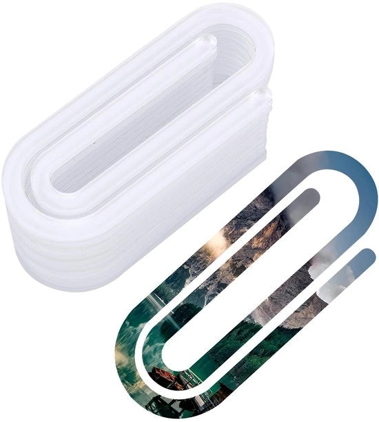 Papierclips in Acrilato - Blanco - 10 Stuks - 7,6x3cm - Enkelziodi - per Ufficio/Casa - Resistenza Elevata