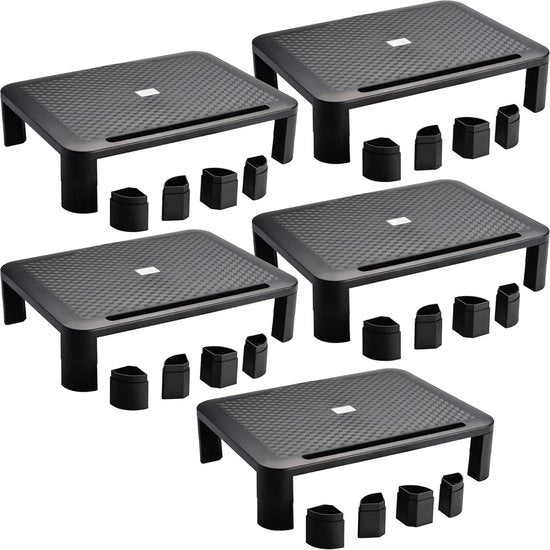 Monitor stand adattabile in altezza - piedini rimovibili - prodotto UE - 5 pezzi