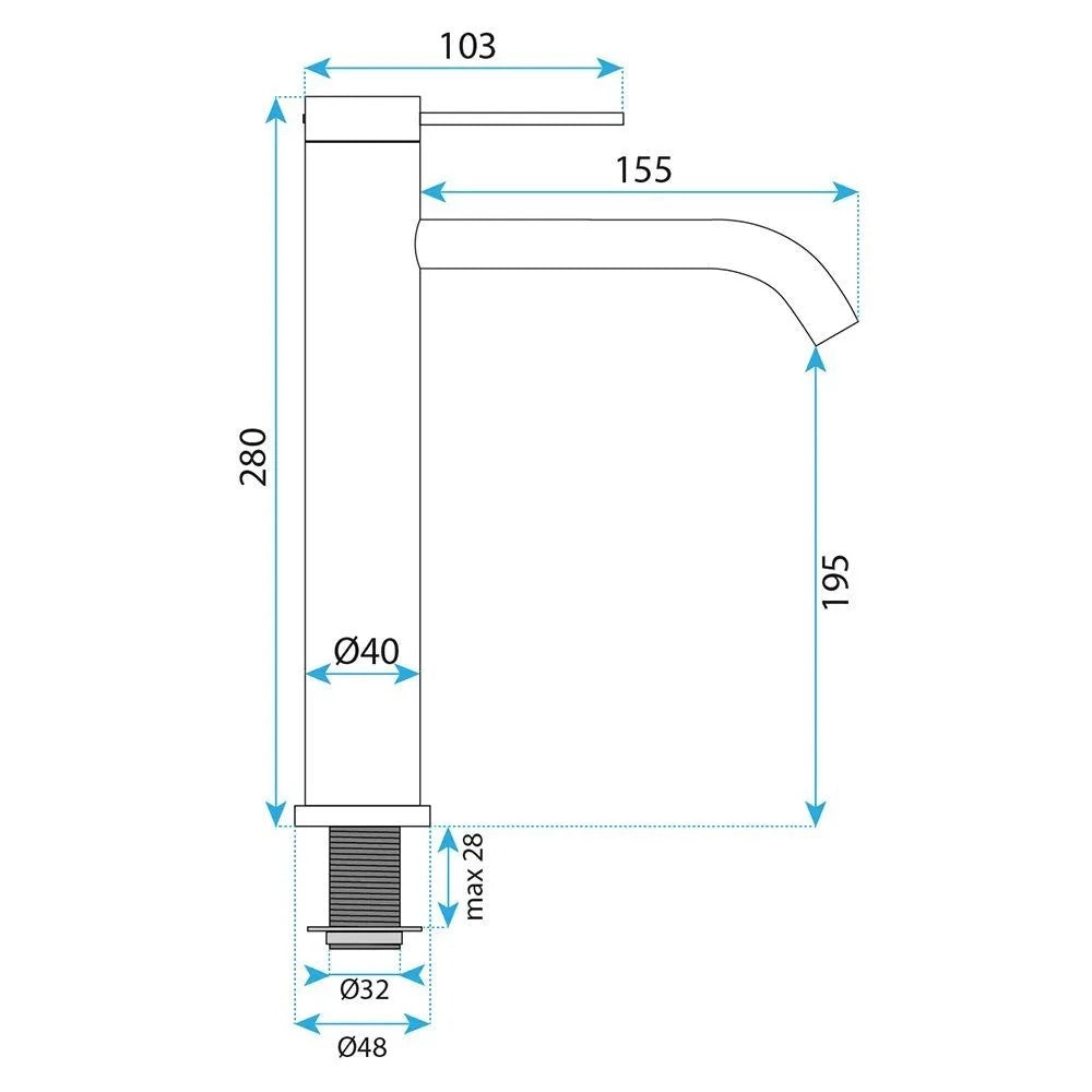 Rubinetto Da Bagno Rea Rivo Titan High
