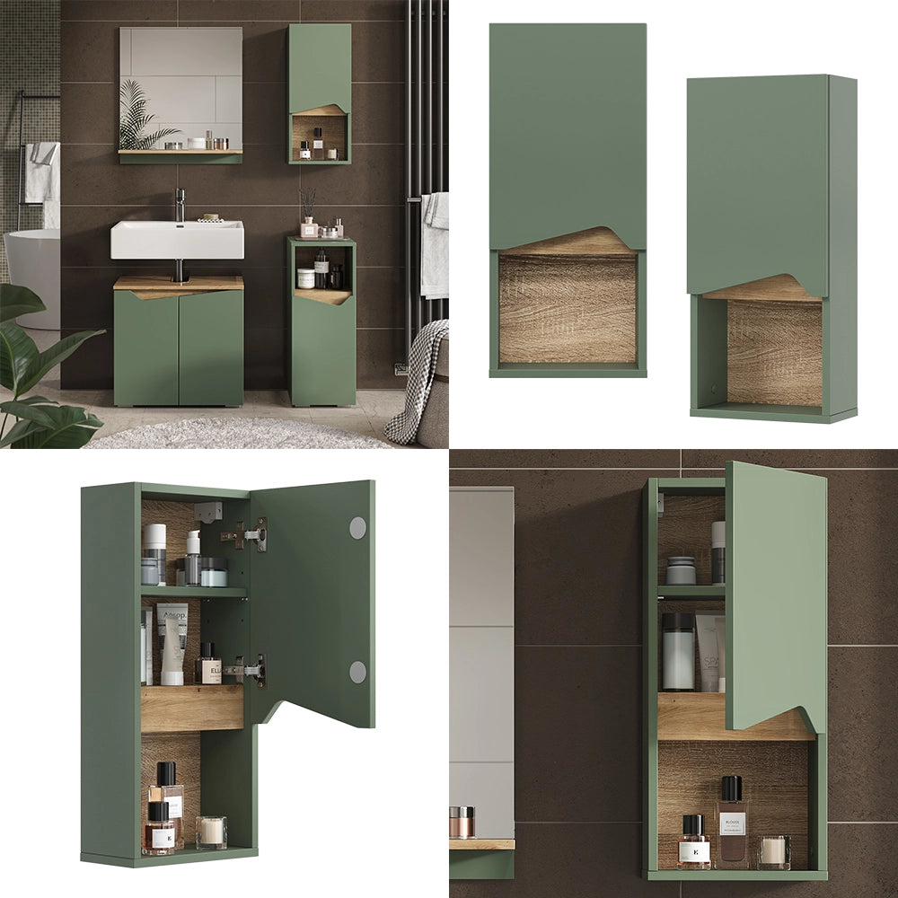 Vicco  Verde/Artigianale 30 x 67 cm con porta e vano aperto