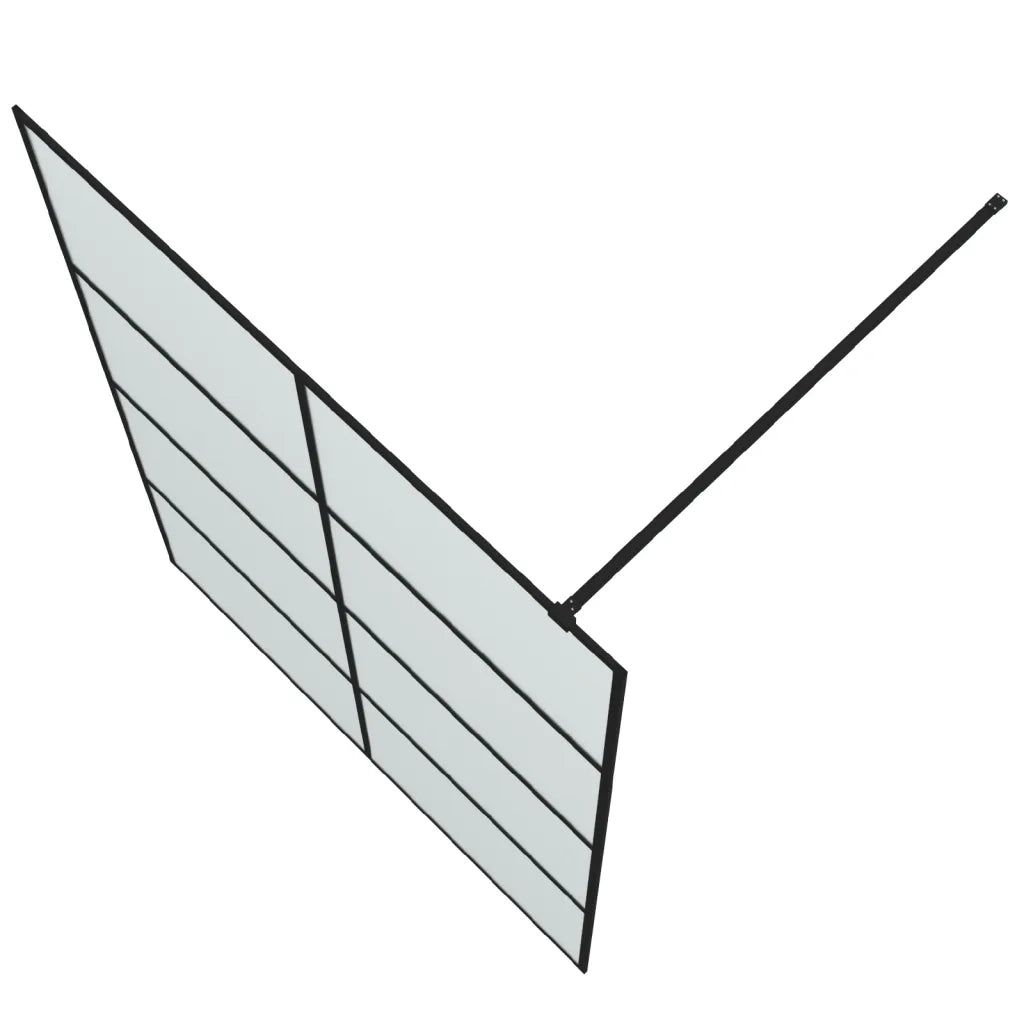Parete Doccia Walk in Nera 140x195 cm Vetro Smerigliato ESG 152134