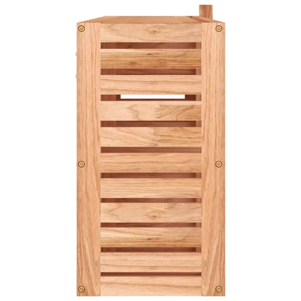 Armadietto a Specchio-Mobile con specchio 80x17x34 cm in Legno Massello di Noce