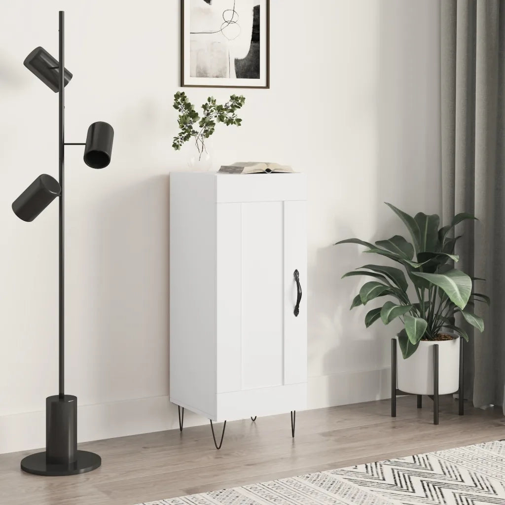 Credenza-Buffet-Armadio da cucina Bianco Lucido 34,5x34x90 cm in Legno Multistrato 689313
