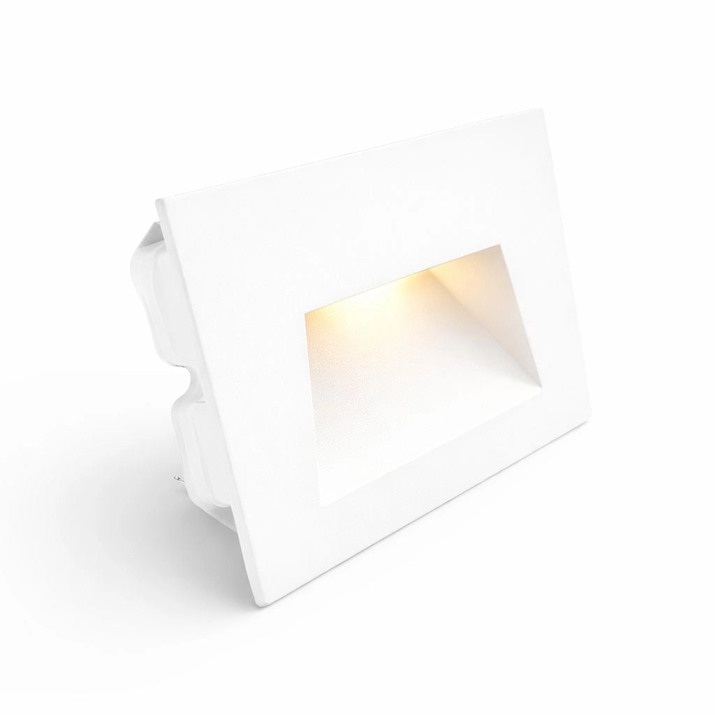 FARETTO BIANCO A LED SEGNAPASSO DA 5W PER INTERNI ED ESTERNI - CON CCT SWITCH COLORE LUCE PER GIARDINI SCALE E VIALI COMPATIBILE CON CASSETTA 503