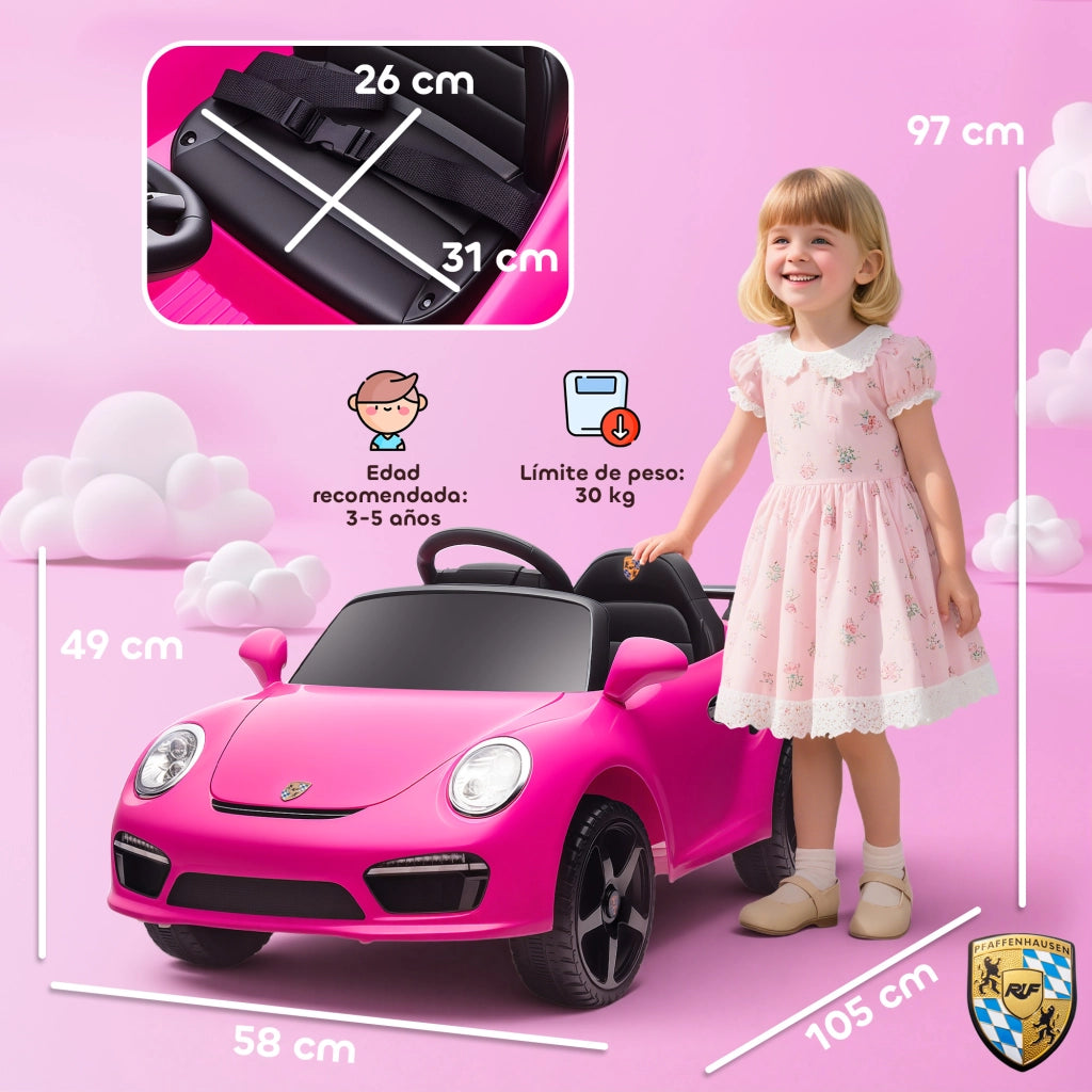 Auto Elettrica per Bambini RUF CTR 3 ¨C Xylo ¨C Rosa con Telecomando e Doppie Ruote