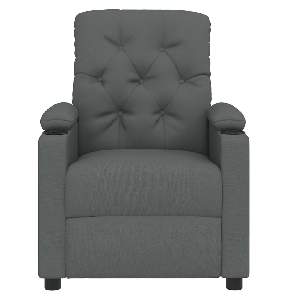 Poltrona Reclinabile in Tessuto Grigio Scuro 339103