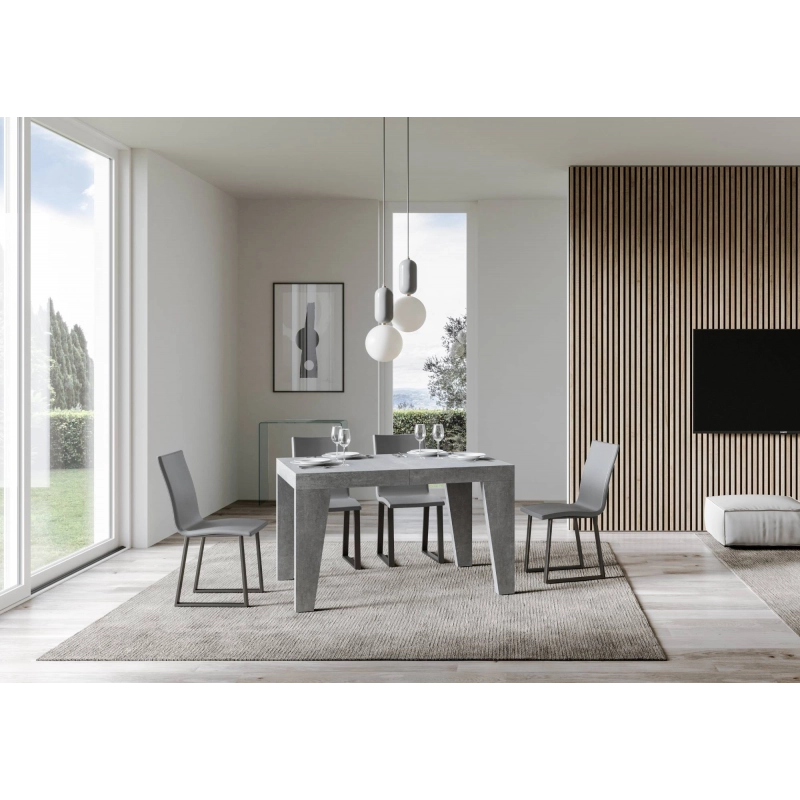 Tavolo allungabile 90x140/244 cm Naxy Premium - Cemento