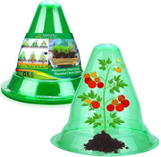 20-pack Copertura per piante trasparente, conico, per protezione da uccelli, lumache, gelate o condizioni atmosferiche, Ø 27 cm, verde (20-pack grande)