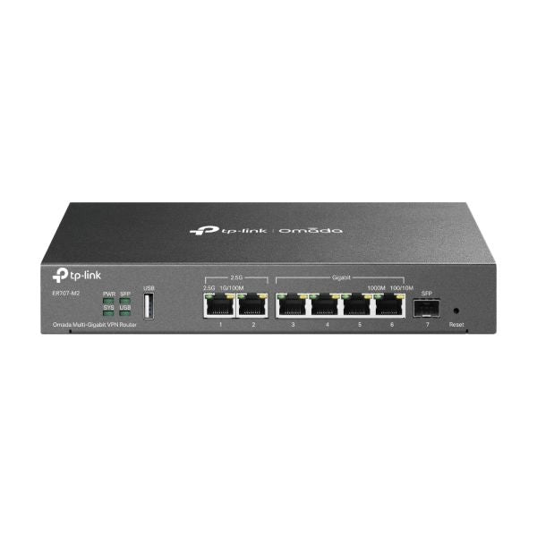 Tp-link omada er707-m2 router cablato 2.5 gigabit ethernet, fast ethernet, gigabit ethernet nero
