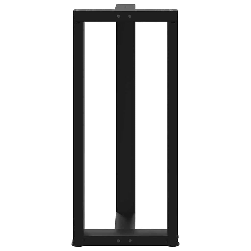 Set di 2 gambe per tavolo da bar a forma di T dimensioni 40 x 35 x 90 cm design moderno in acciaio nero 02_0057338