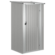 Capanno da Giardino-Casetta da Giardino Grigio 118,5x97x209,5 cm in Acciaio Zincato